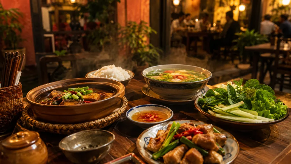 Không gian quán buổi sáng